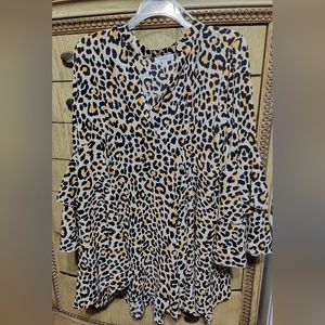 Leopard Print Dress 1xl